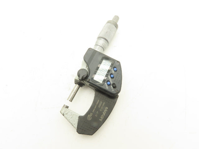 Mitutoyo 293-344-30 Digimatic Micrometer 0-1" 25mm Range Flat Anvil