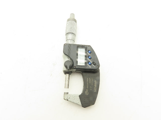 Mitutoyo 293-344-30 Digimatic Micrometer 0-1" 25mm Range Flat Anvil