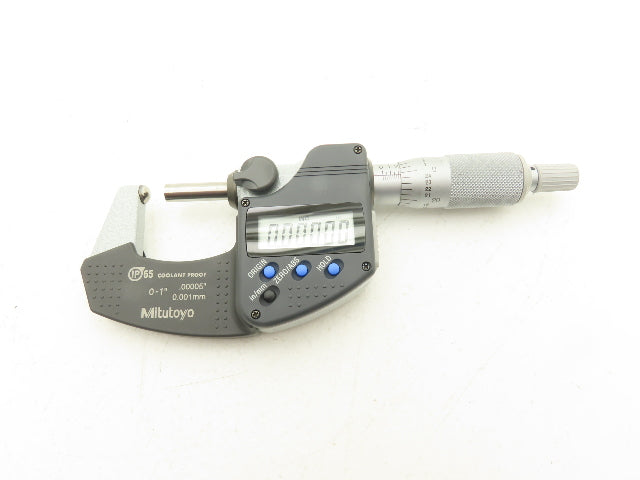 Mitutoyo 395-351-30 Digimatic Spherical Micrometer 0-1" 25mm Range Ball Anvil