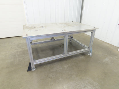 1" Aluminum Top Welding Work Bench Machine Fab Table 61-1/2"W 42"D 28-1/2"H