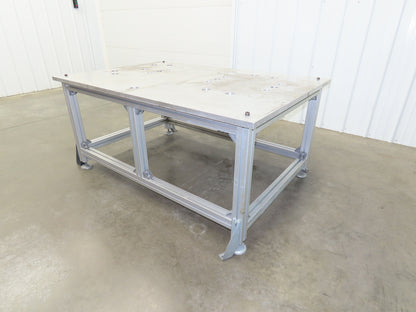 1" Aluminum Top Welding Work Bench Machine Fab Table 61-1/2"W 42"D 28-1/2"H