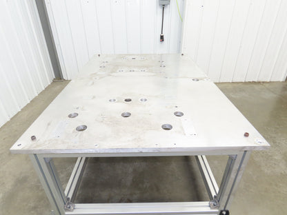 1" Aluminum Top Welding Work Bench Machine Fab Table 61-1/2"W 42"D 28-1/2"H
