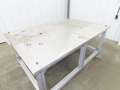 1" Aluminum Top Welding Work Bench Machine Fab Table 61-1/2"W 42"D 28-1/2"H