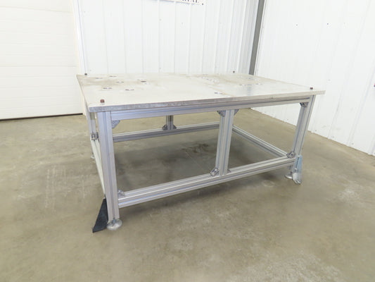 1" Aluminum Top Welding Work Bench Machine Fab Table 61-1/2"W 42"D 28-1/2"H