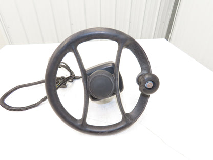 Hyster 8808585 Forklift Steering Wheel & Bracket Assembly Removed From E80XN