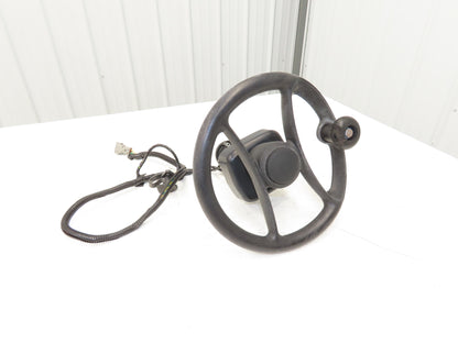 Hyster 8808585 Forklift Steering Wheel & Bracket Assembly Removed From E80XN
