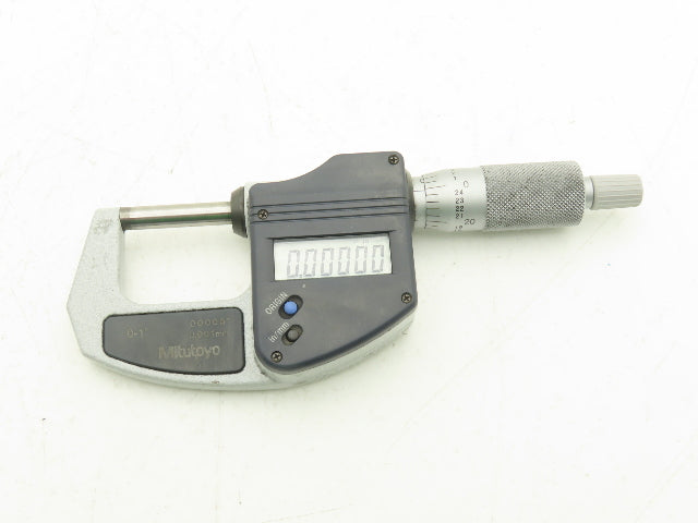 Mitutoyo 293-831 Digimatic Micrometer 0-1" 25mm Range Flat Anvil