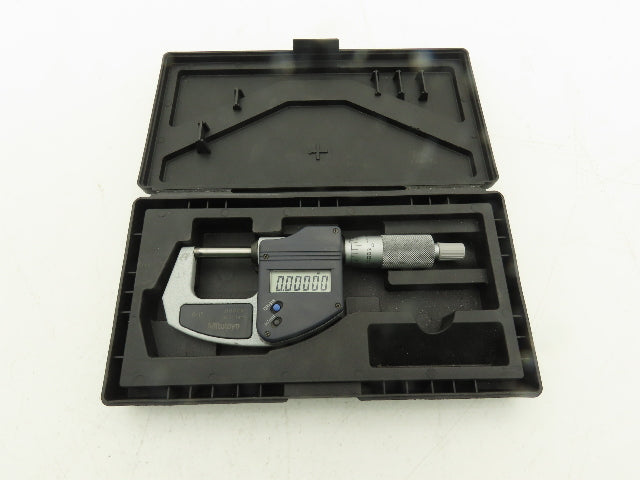 Mitutoyo 293-831 Digimatic Micrometer 0-1" 25mm Range Flat Anvil