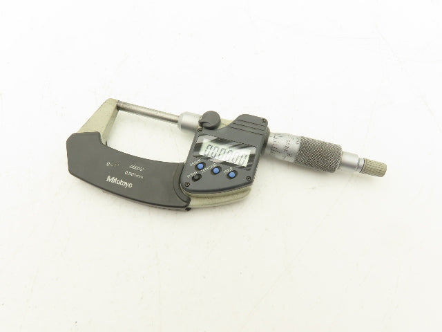 Mitutoyo 406-350 Digimatic Micrometer 0-1" 25mm Range Non-Rotating Spindle