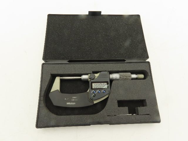 Mitutoyo 406-350 Digimatic Micrometer 0-1" 25mm Range Non-Rotating Spindle