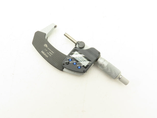 Mitutoyo 395-352-30 Digimatic Micrometer 1-2" Range .00005" Spherical Ball Anvil