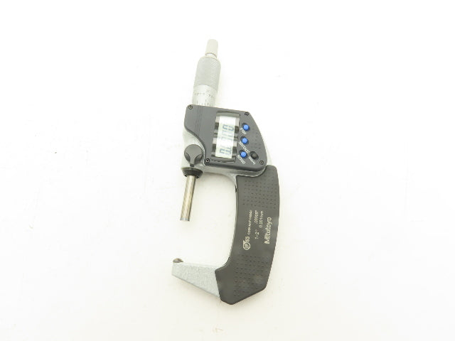 Mitutoyo 395-352-30 Digimatic Micrometer 1-2" Range .00005" Spherical Ball Anvil