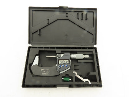 Mitutoyo 395-352-30 Digimatic Micrometer 1-2" Range .00005" Spherical Ball Anvil