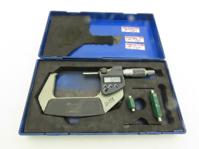 Mitutoyo 293-332-30 Digimatic Micrometer 2-3" Range 76.2mm Flat Anvil