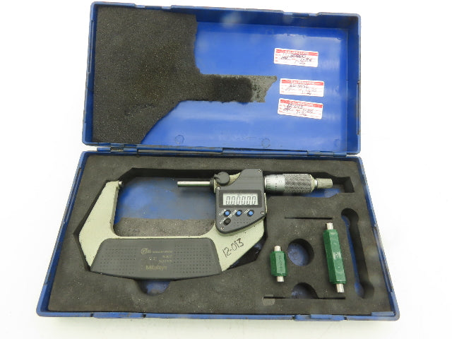 Mitutoyo 293-332-30 Digimatic Micrometer 2-3" Range 76.2mm Flat Anvil