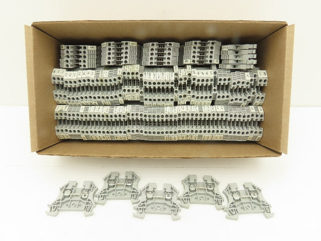 Allen Bradley 1492-J4 Feed-Through Terminal Block Gray 4mm Sq  Lot of 128