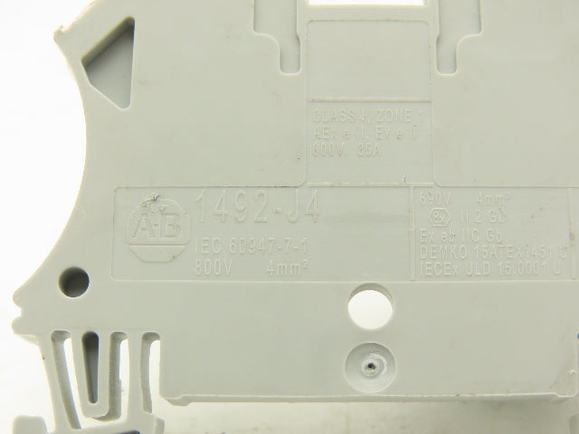 Allen Bradley 1492-J4 Feed-Through Terminal Block Gray 4mm Sq  Lot of 128
