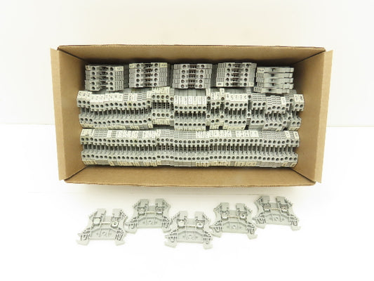 Allen Bradley 1492-J4 Feed-Through Terminal Block Gray 4mm Sq  Lot of 128