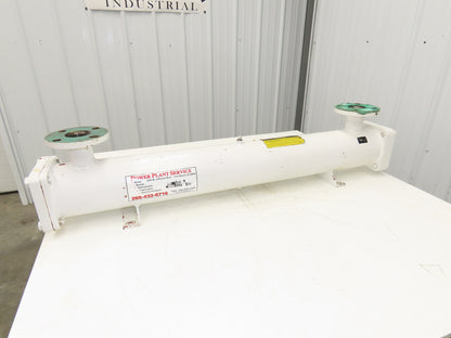 2-Pass Shell & Tube Heat Exchanger Oil Cooler 213PSI 1-1/2"NPT 2" SAE Flange