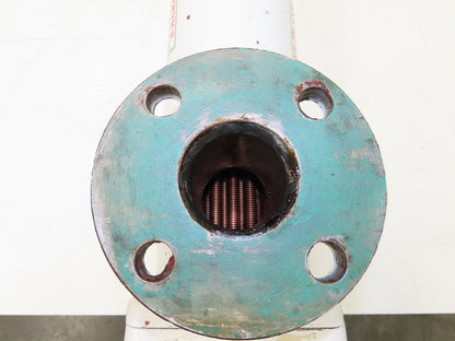 2-Pass Shell & Tube Heat Exchanger Oil Cooler 213PSI 1-1/2"NPT 2" SAE Flange