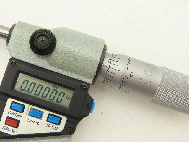 Mitutoyo 293-724-10 Digimatic Micrometer 3-4" Range .00005" Flat Anvil