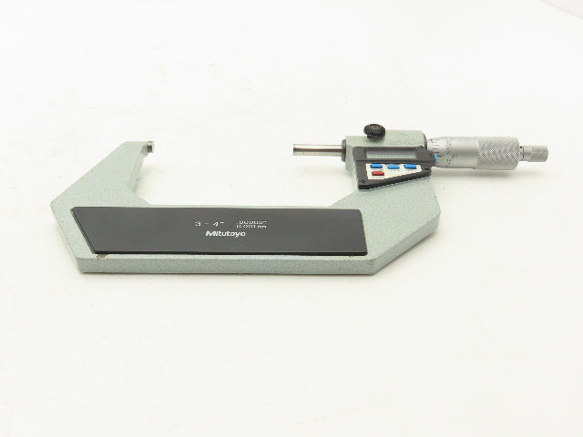 Mitutoyo 293-724-10 Digimatic Micrometer 3-4" Range .00005" Flat Anvil