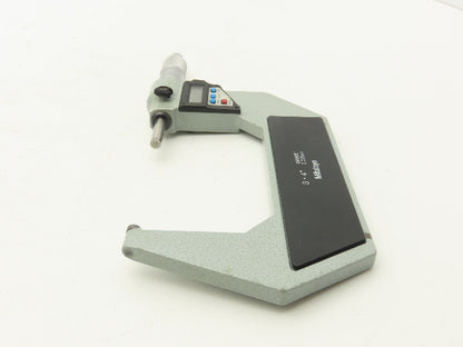 Mitutoyo 293-724-10 Digimatic Micrometer 3-4" Range .00005" Flat Anvil