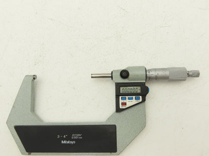 Mitutoyo 293-724-10 Digimatic Micrometer 3-4" Range .00005" Flat Anvil