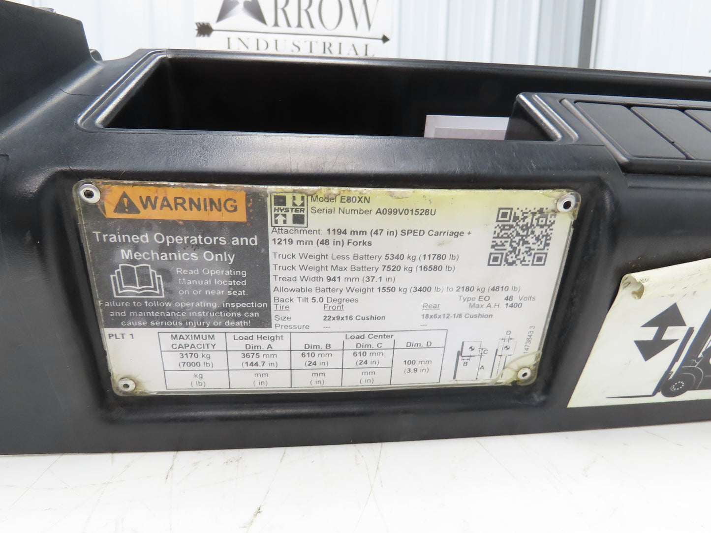 Danaher ACS48XL-875F-23P AC SuperDrive Forklift Motor Controller 48V Off E80XN