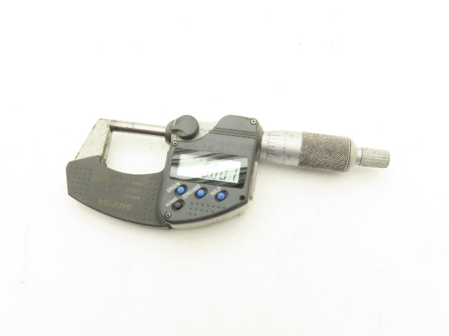 Mitutoyo 293-330-30 Digimatic Micrometer 0-1" 25mm Range Ratchet Stop SPC