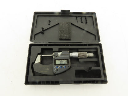 Mitutoyo 293-330-30 Digimatic Micrometer 0-1" 25mm Range Ratchet Stop SPC