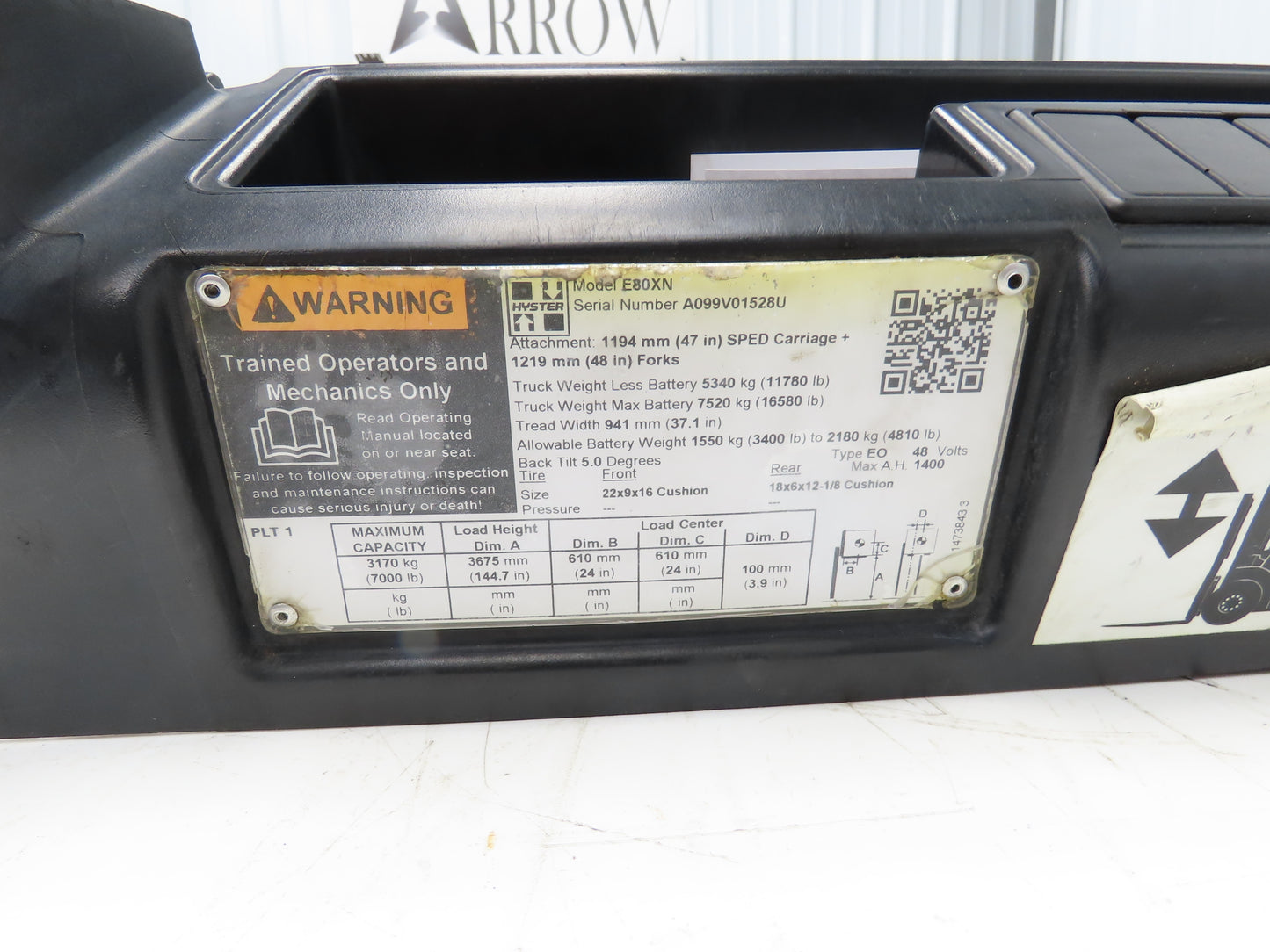 Hyster E80XN Forklift Hydraulic 4-Lever Spool Valve Forklift Mast Control