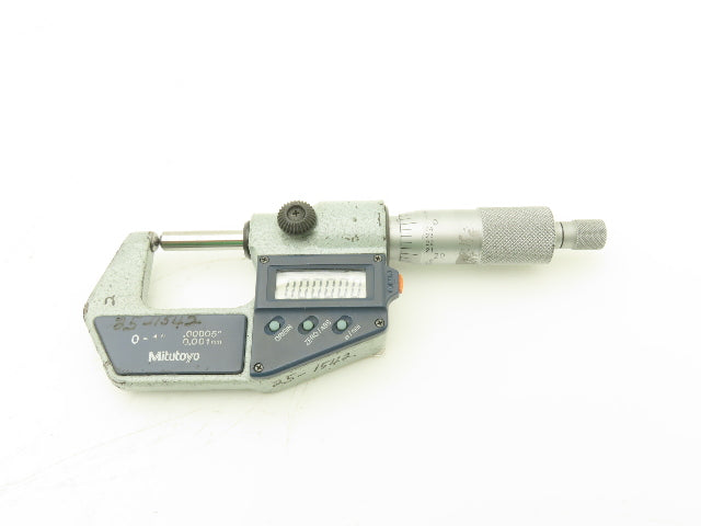 Mitutoyo 395-741-30 Digimatic Spherical Face Micrometer 0-1" 25mm Range