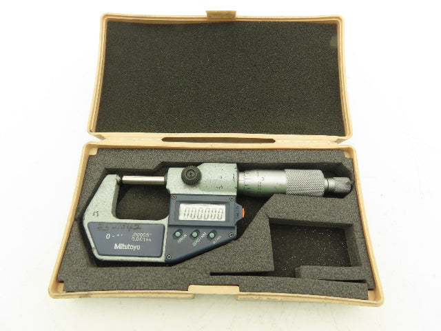 Mitutoyo 395-741-30 Digimatic Spherical Face Micrometer 0-1" 25mm Range
