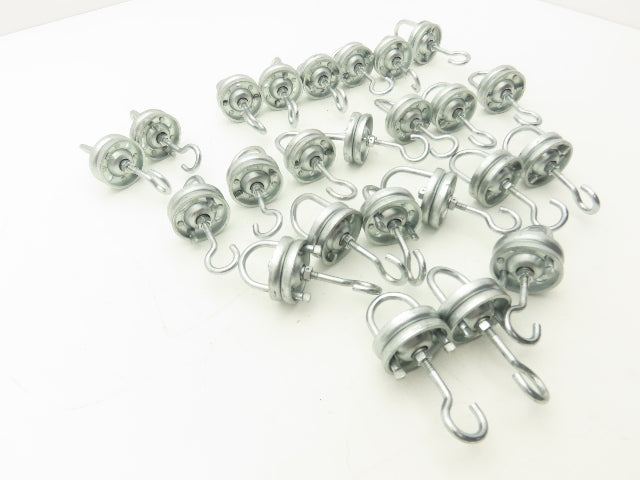 Overhead Conveyor Hanger Rotator Carrier Swivel Hook Powder Coating Lot of 25