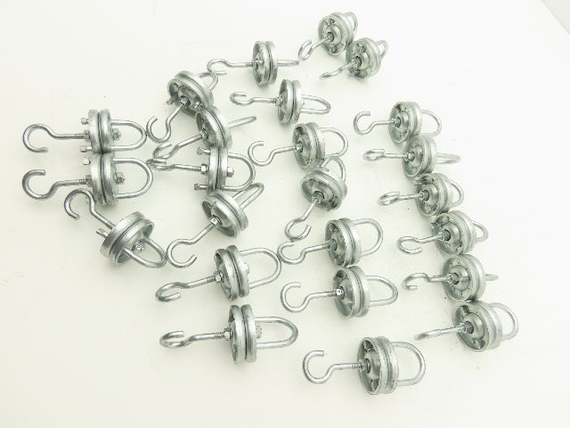 Overhead Conveyor Hanger Rotator Carrier Swivel Hook Powder Coating Lot of 25