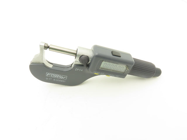 Fowler 54-860-211-1 Spherical Face Digital Micrometer 0-1" 25mm Range Ball Anvil