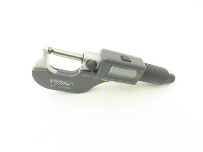 Fowler 54-860-211-1 Spherical Face Digital Micrometer 0-1" 25mm Range Ball Anvil