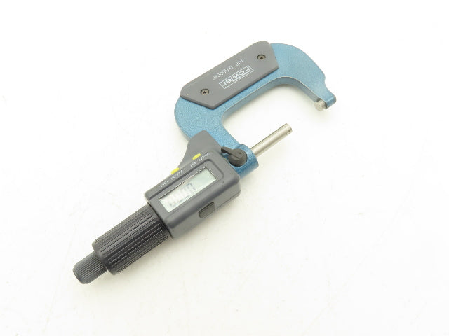 Fowler Digital Outside Micrometer 1-2" 25-50mm Range .00005" Flat Anvil No Case