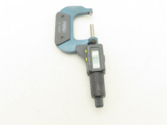 Fowler Digital Outside Micrometer 1-2" 25-50mm Range .00005" Flat Anvil No Case
