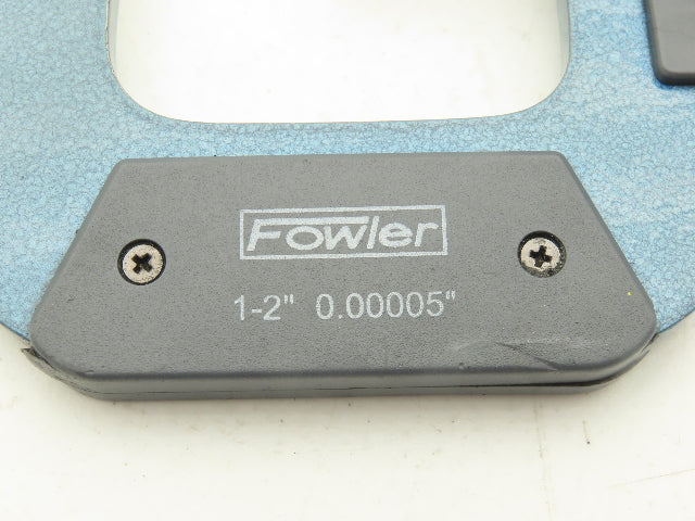Fowler Digital Outside Micrometer 1-2" 25-50mm Range .00005" Flat Anvil No Case