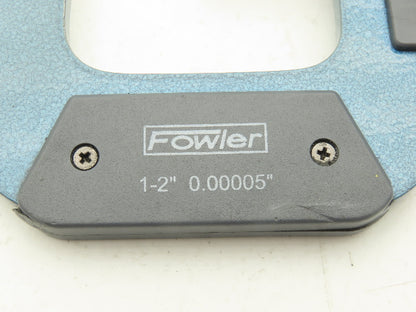 Fowler Digital Outside Micrometer 1-2" 25-50mm Range .00005" Flat Anvil No Case