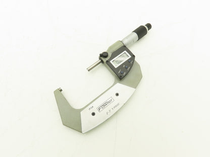 Fowler Digital Outside Micrometer 2-3" Range 50-78mm Flat Anvil SPC Data Port