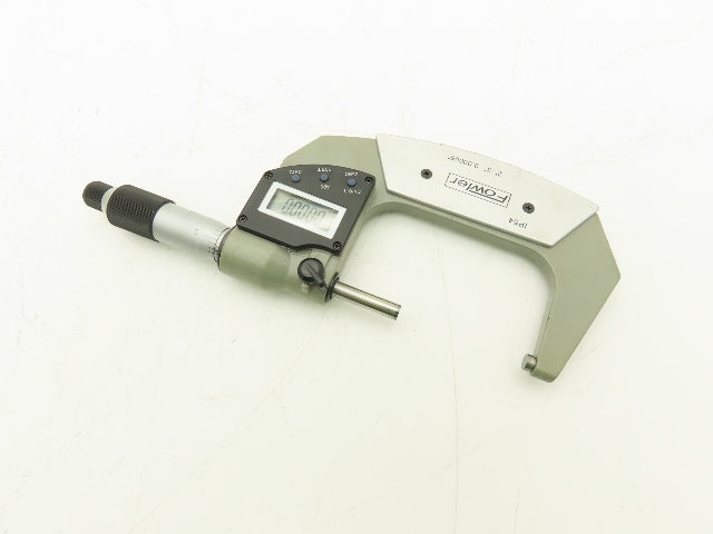 Fowler Digital Outside Micrometer 2-3" Range 50-78mm Flat Anvil SPC Data Port