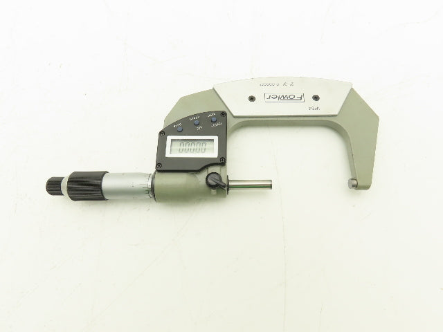 Fowler Digital Outside Micrometer 2-3" Range 50-78mm Flat Anvil SPC Data Port