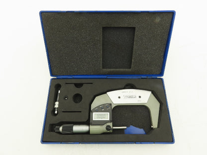 Fowler Digital Outside Micrometer 2-3" Range 50-78mm Flat Anvil SPC Data Port