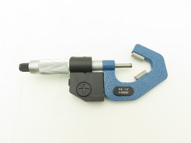 Shars 303-2434 Digital Micrometer 0.8-1.4" 60 Deg V-Anvil  -Broken Case Latch