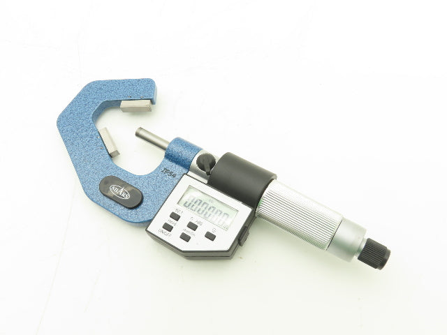 Shars 303-2434 Digital Micrometer 0.8-1.4" 60 Deg V-Anvil  -Broken Case Latch