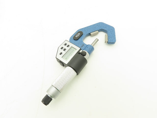 Shars 303-2434 Digital Micrometer 0.8-1.4" 60 Deg V-Anvil  -Broken Case Latch
