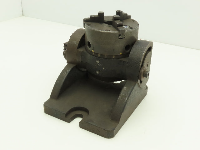 Buck Forkardt Milling 3 Jaw Lathe Chuck 4” OD 1" ID Collet Indexing Angle Plate